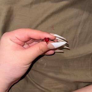 Beautiful heart-shaped diamond ring